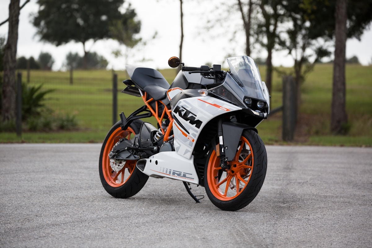 Motorcycle comprehensive coverage bike parked protected from theft and weather